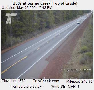 Traffic Cam US 97 at Spring Creek (Top of Grade)